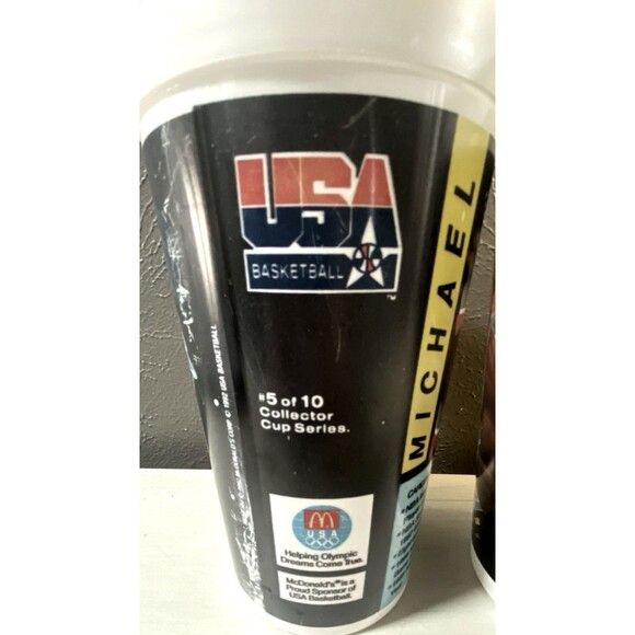 1992 McDonald's Dream Team USA Michael Jordan Karl Malone Chris Mullin Cups - Picture 4 of 6